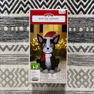 Boston terrier Christmas blow up